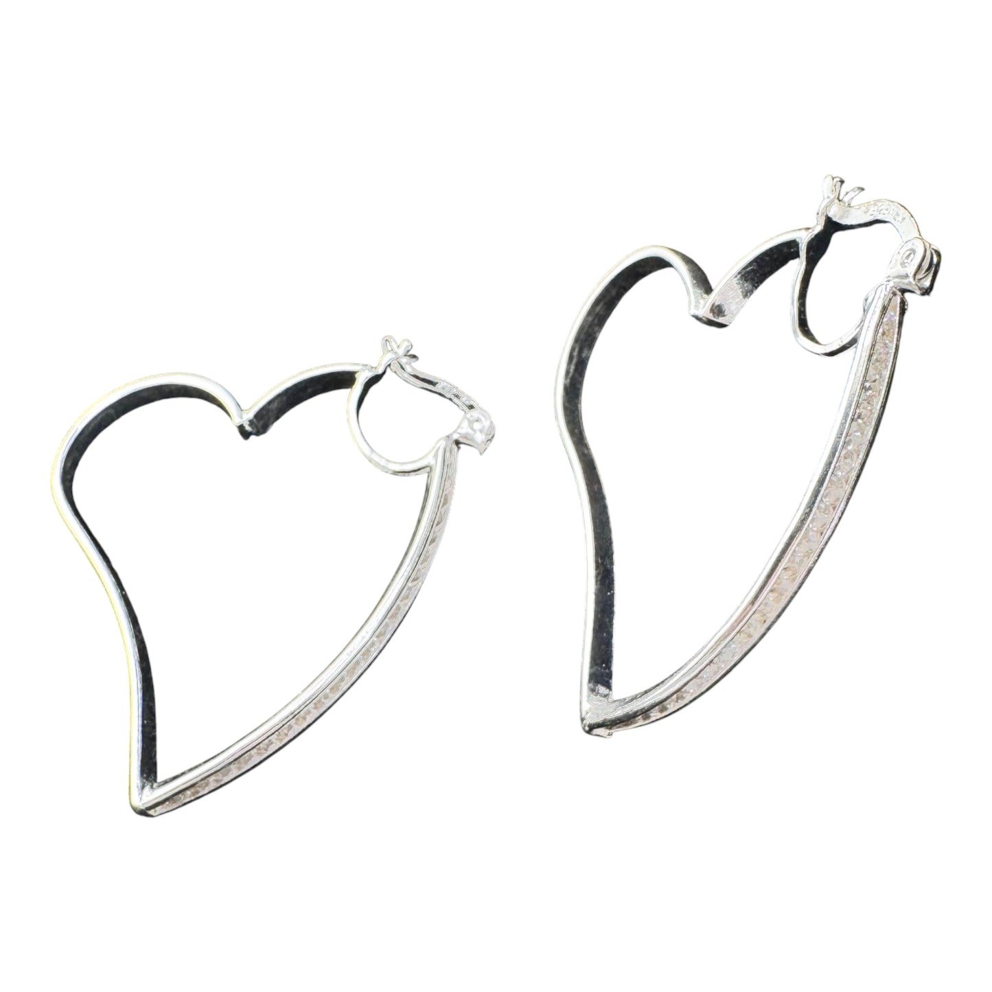 Heart shaped hoops 40mm