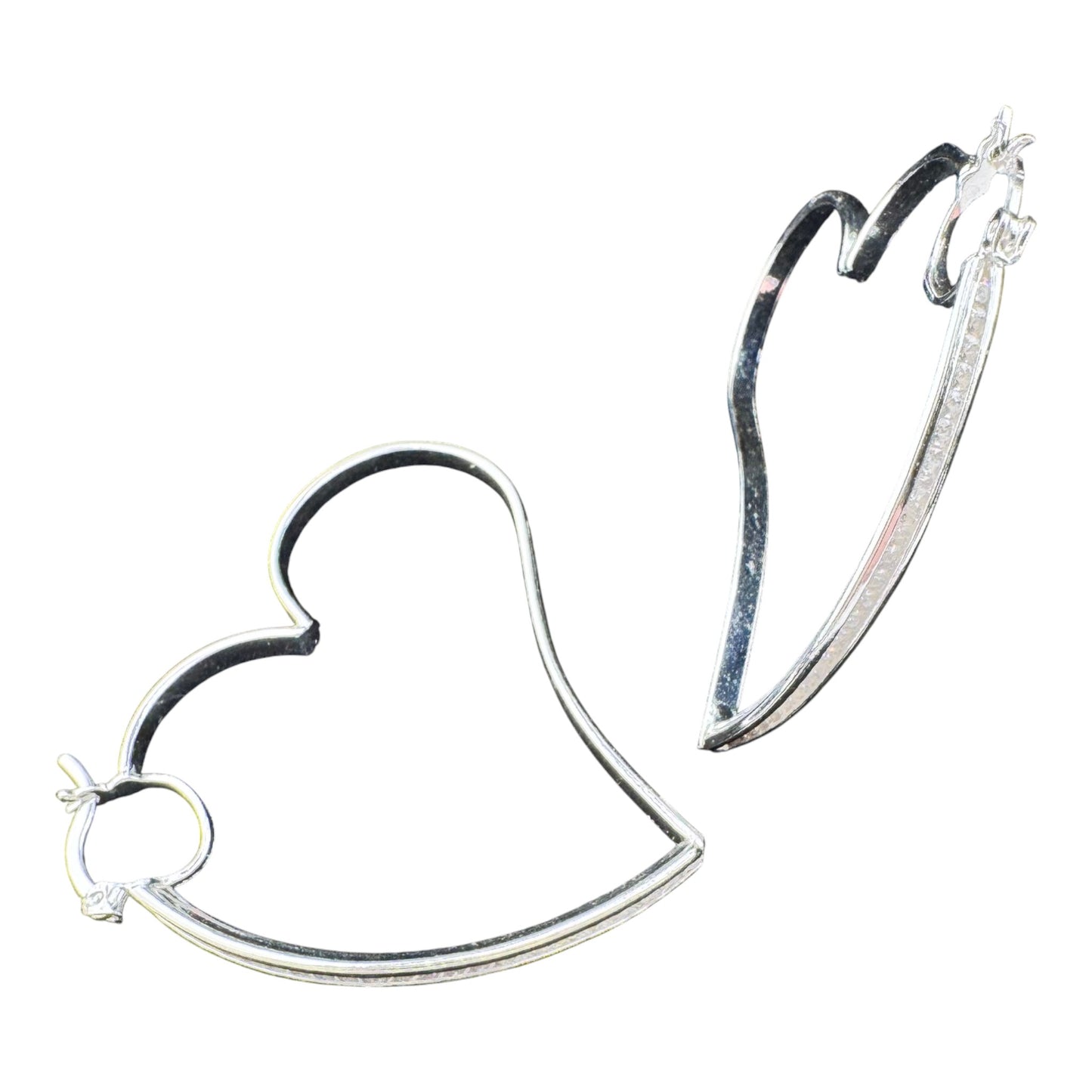 Heart shaped hoops 50mm