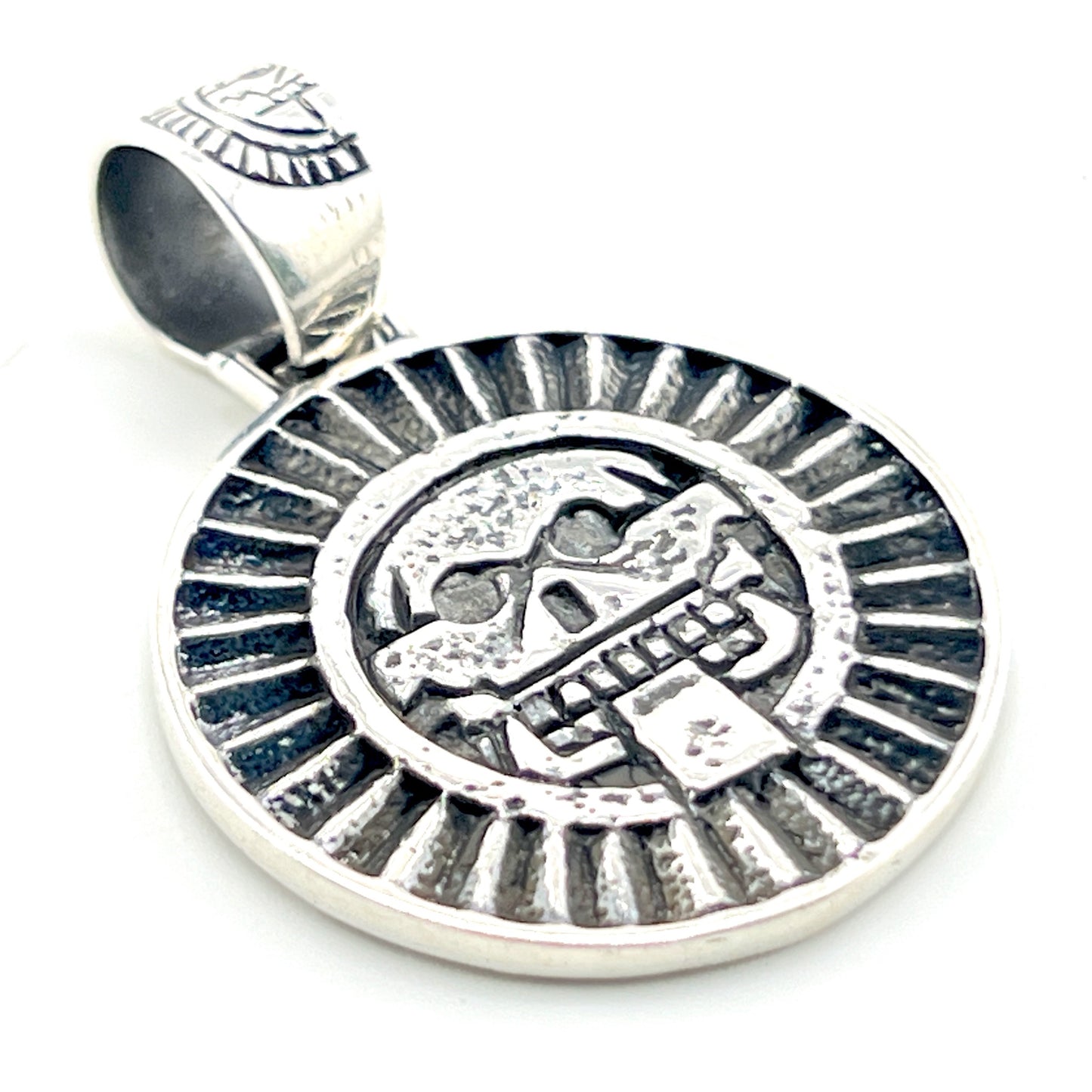 God Mictlanchutli God of Death Silver Pendant