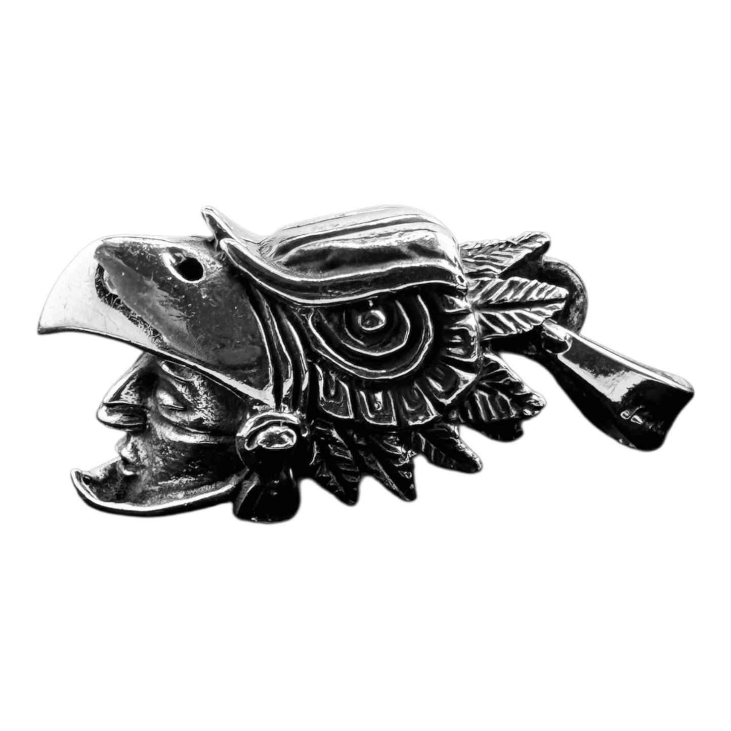 925 Silver Aztec Warrior Pendant