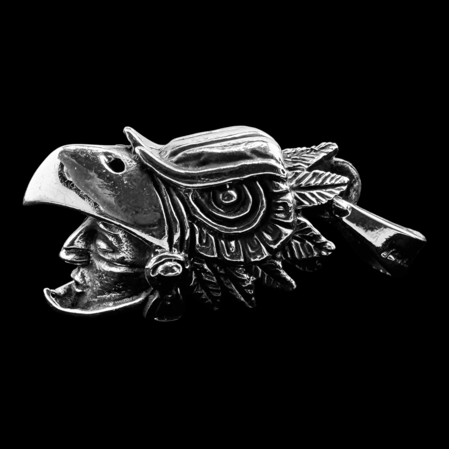 925 Silver Aztec Warrior Pendant