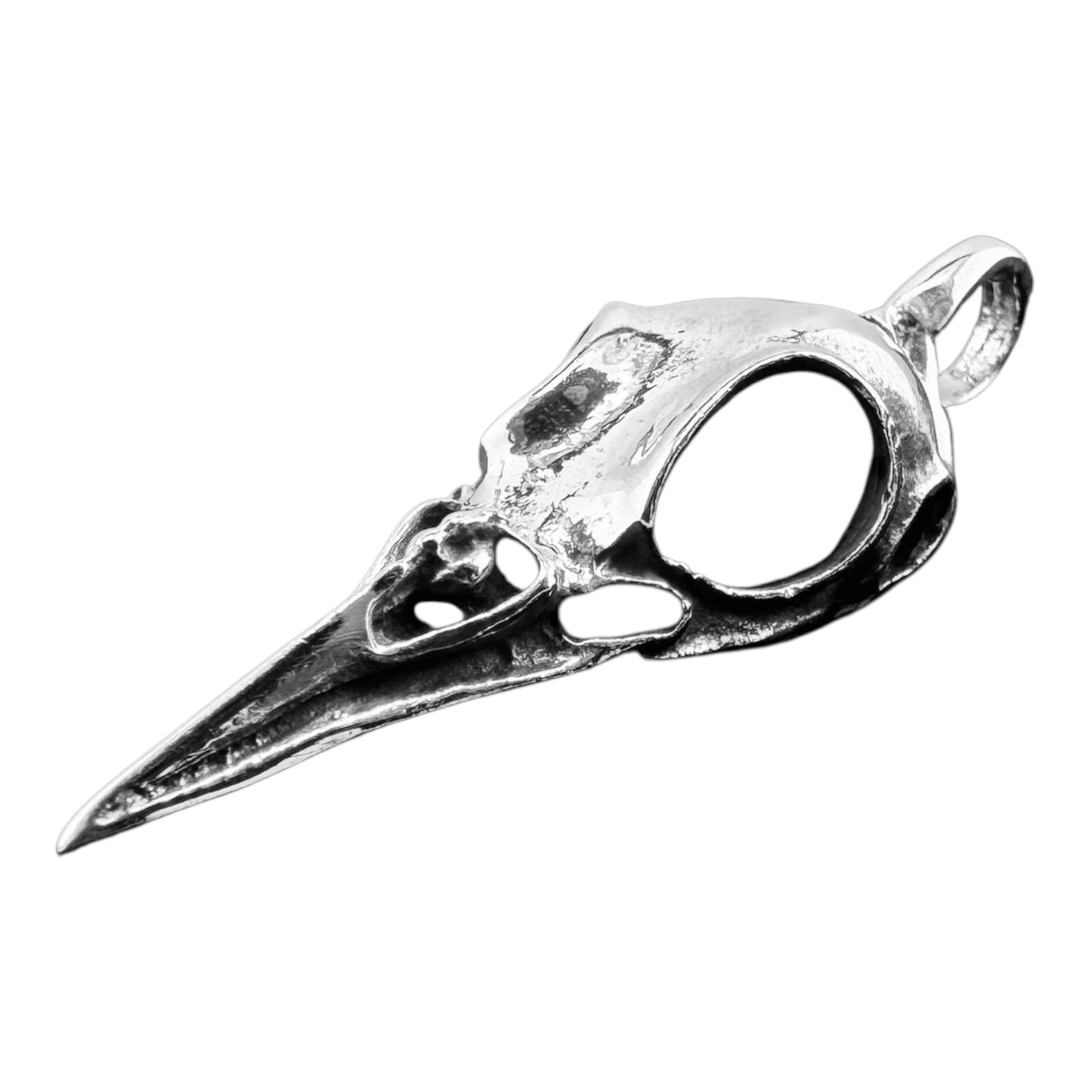 925 Silver Raven Head Pendant