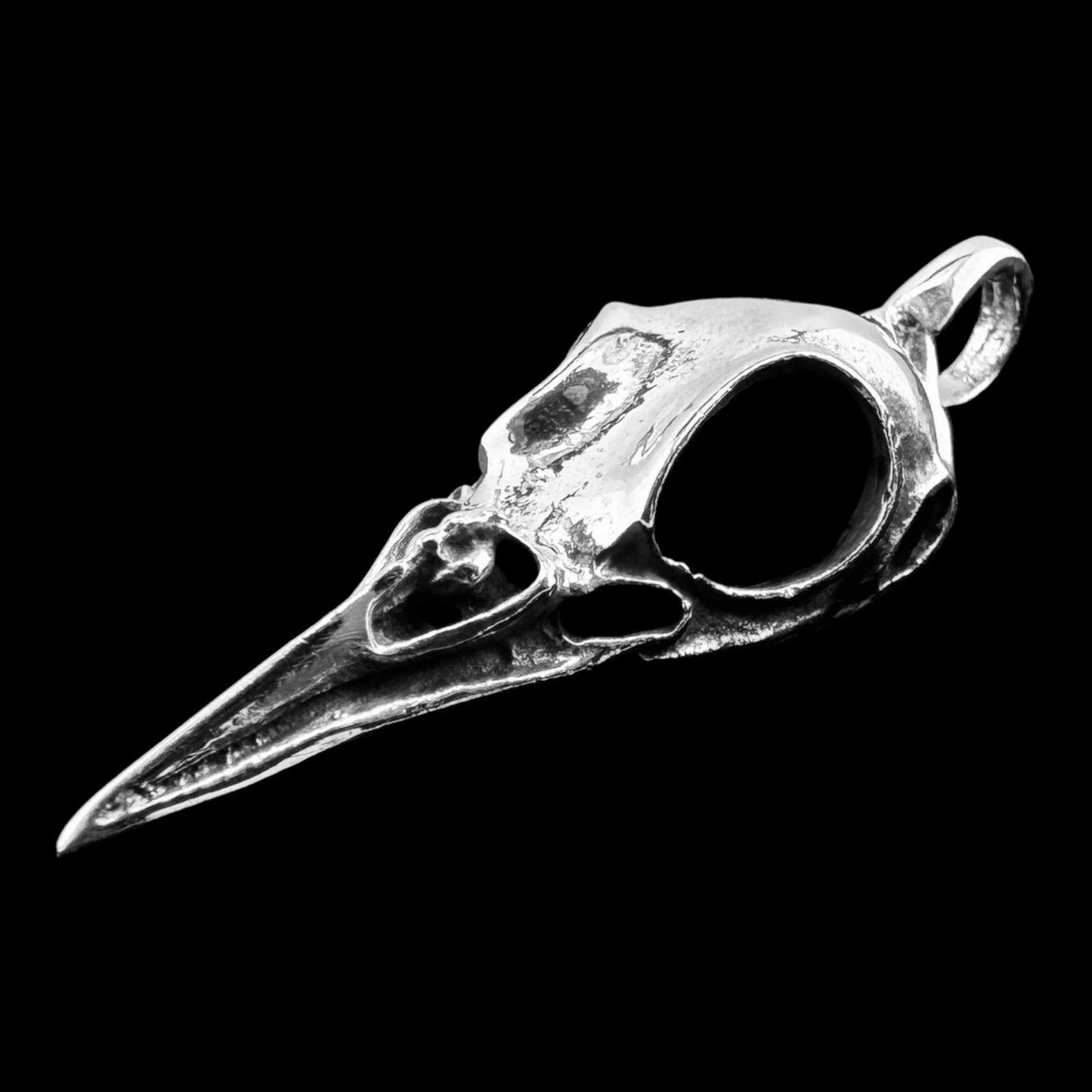 925 Silver Raven Head Pendant