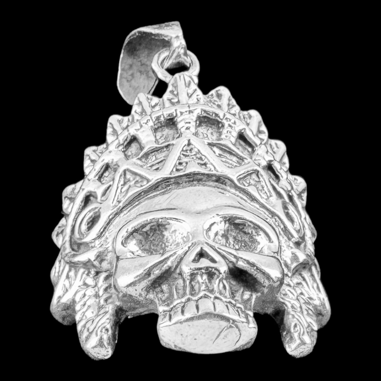 925 Silver Warrior Skull Pendant