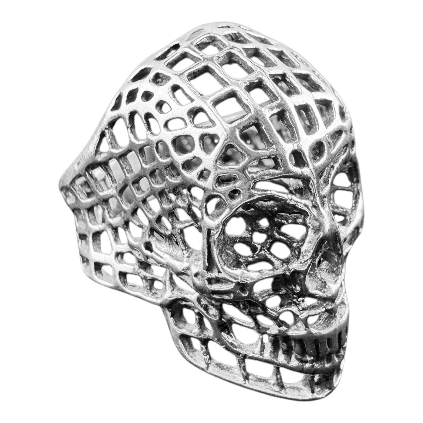 Size 13 Skull 925 Silver Ring
