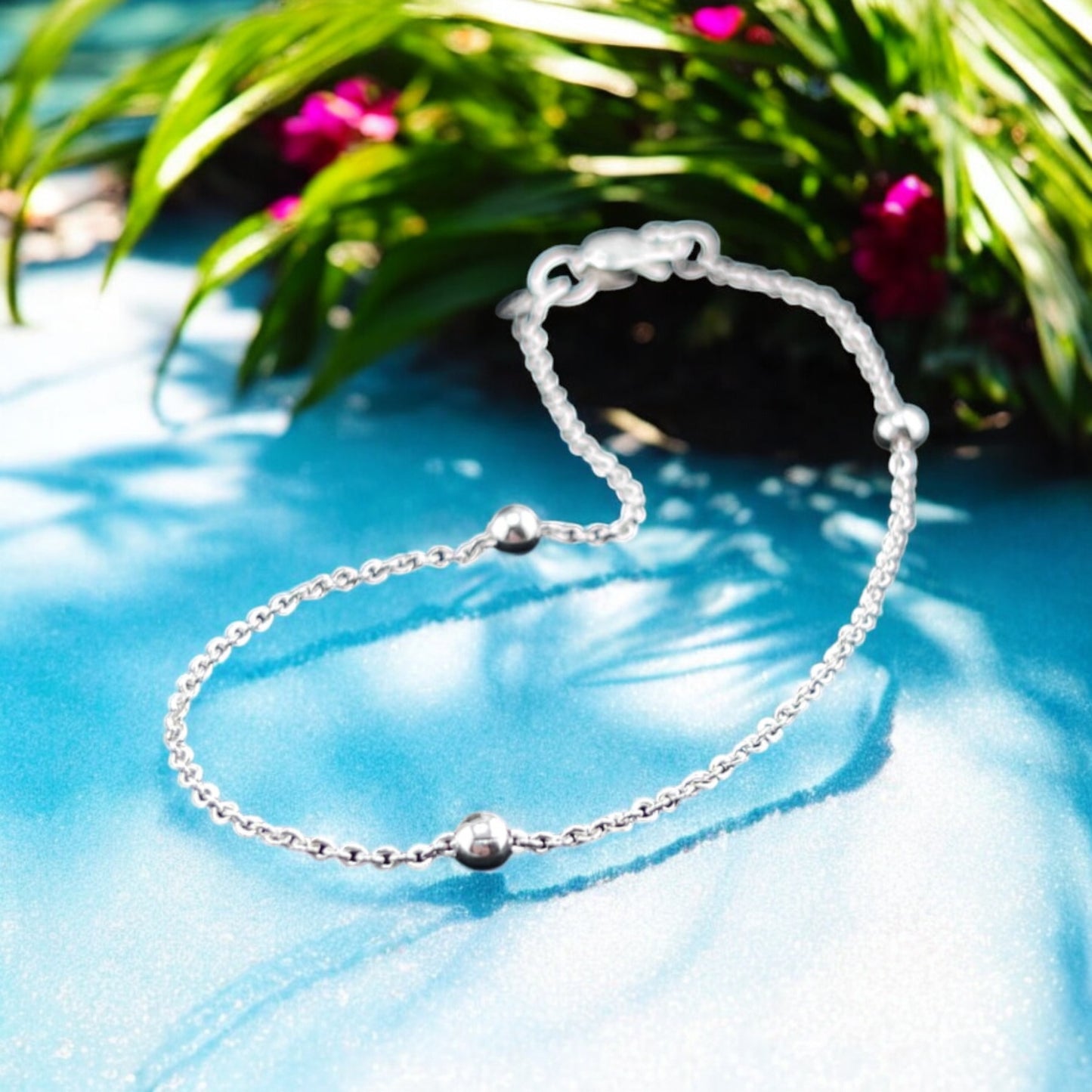 925 Sterling Silver Bracelet Chain ANKLE VIVIANA