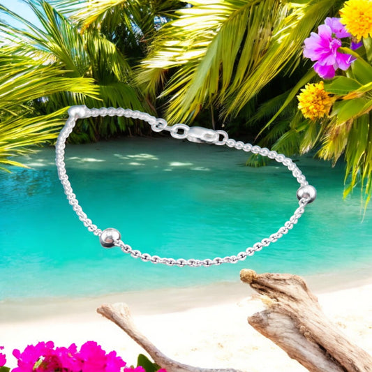 925 Sterling Silver Bracelet Chain ANCLA 040 VIVIANA 400 1X1 LARGA