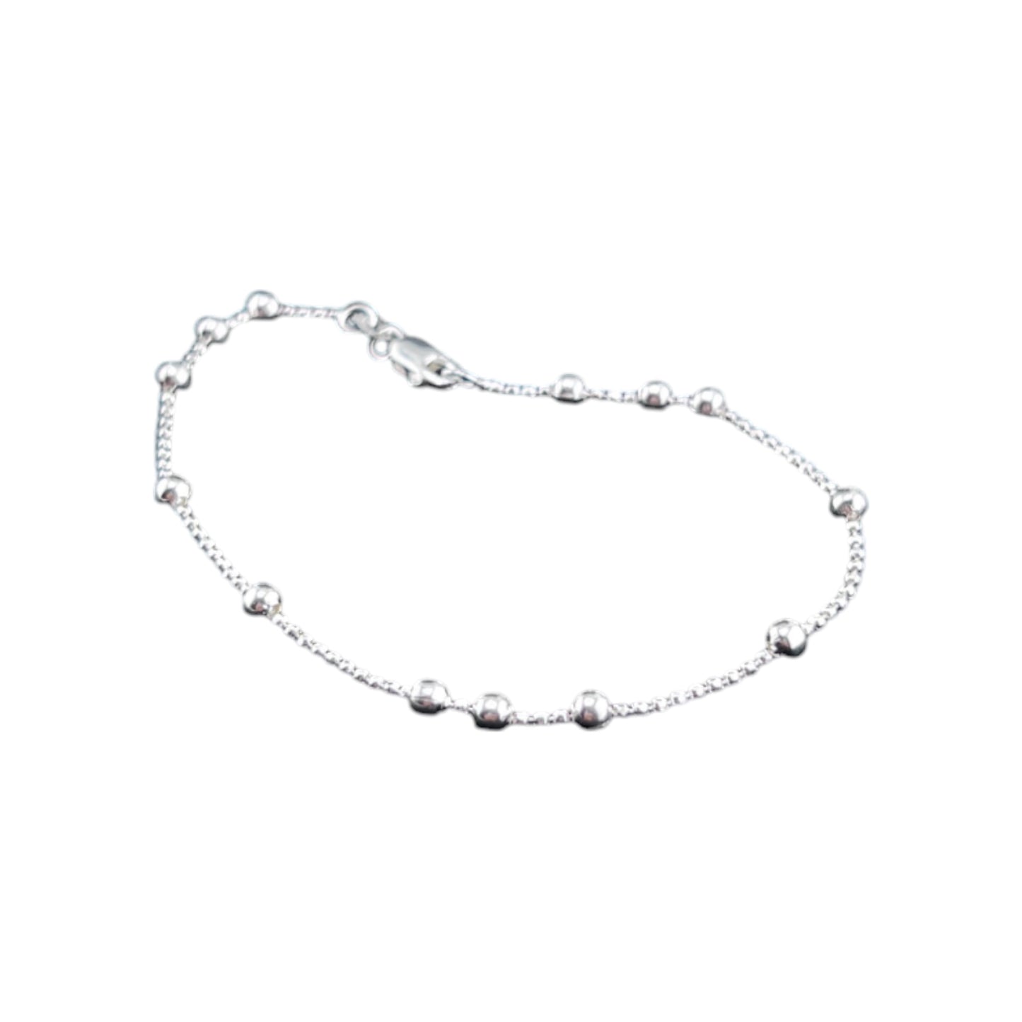 925 Sterling Silver Bracelet Chain BOLITA 120 DIAMANTADA VIVIANA 300 3X2