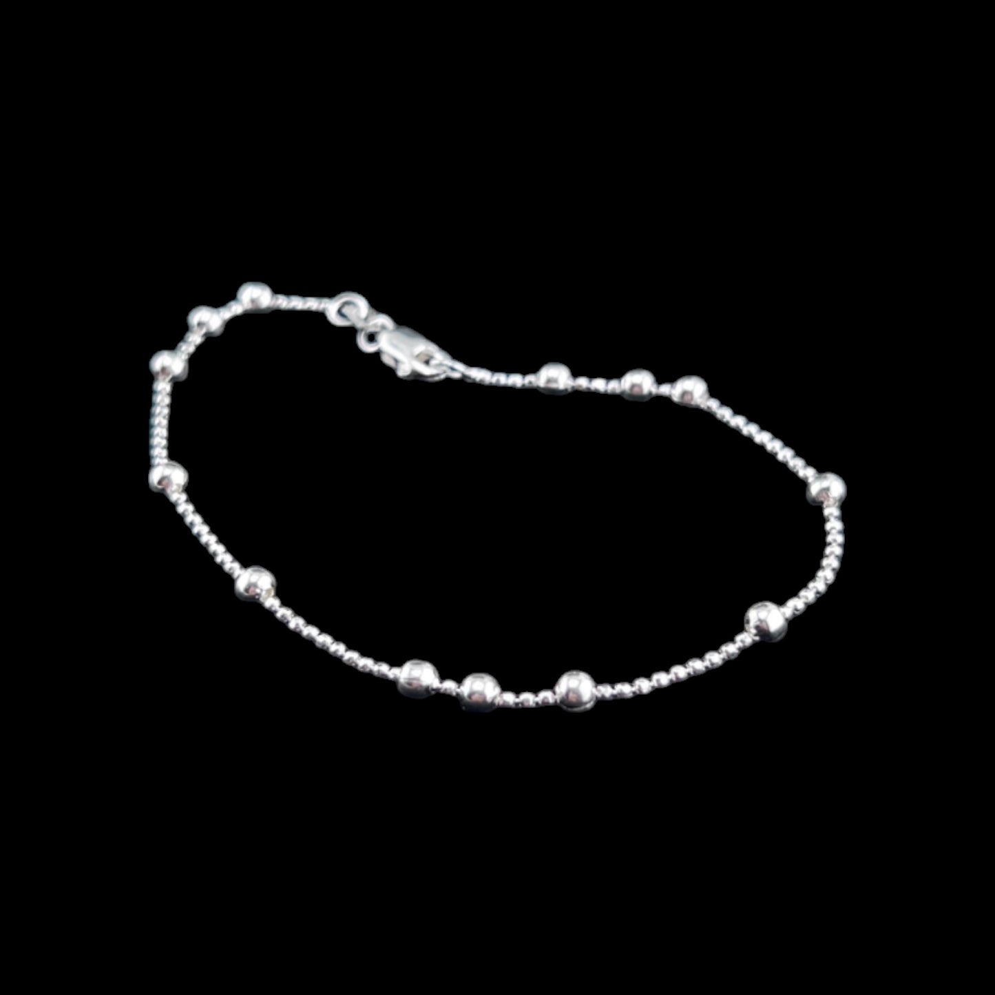 925 Sterling Silver Bracelet Chain BOLITA 120 DIAMANTADA VIVIANA 300 3X2