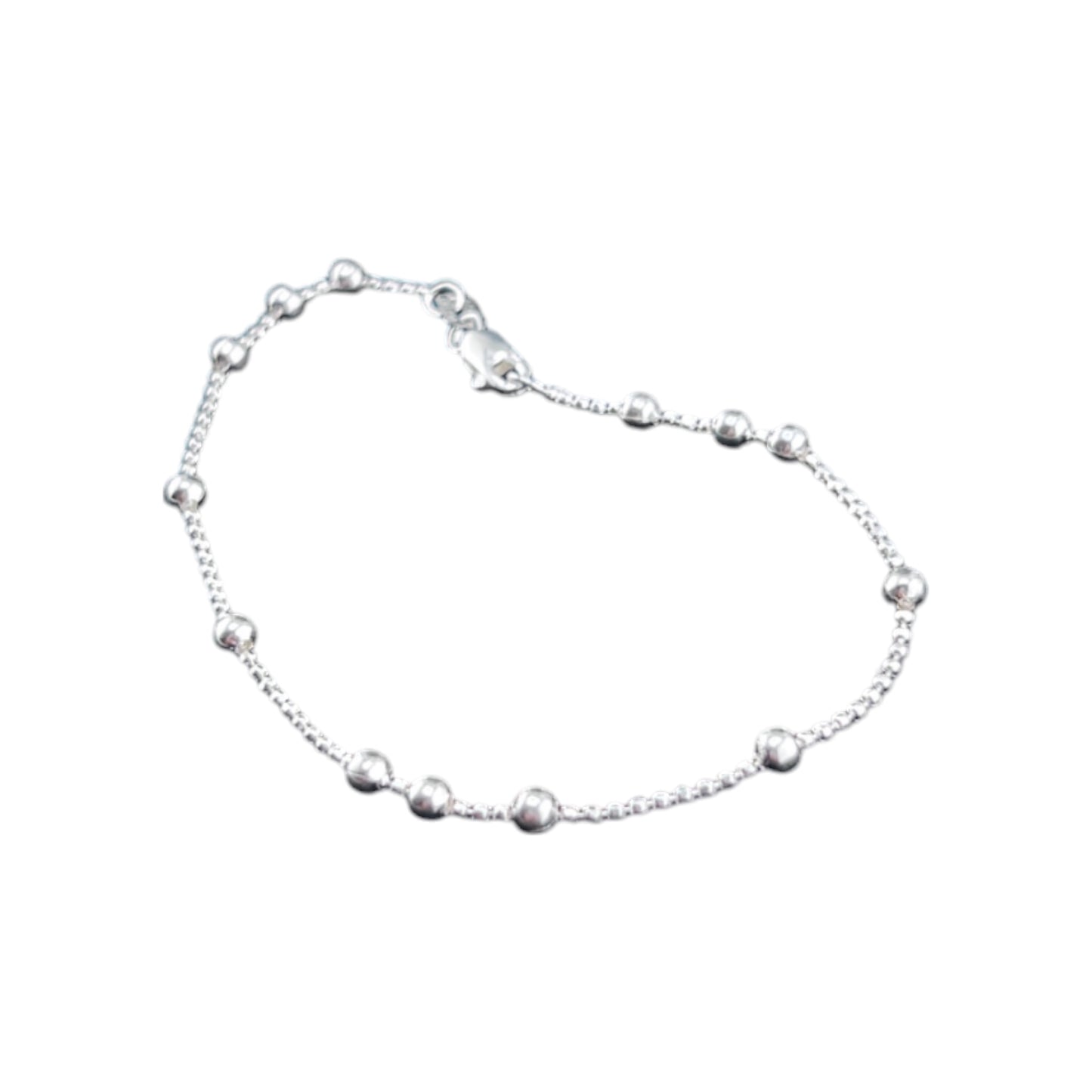 925 Sterling Silver Bracelet Chain BOLITA 120 DIAMANTADA VIVIANA 300 3X2