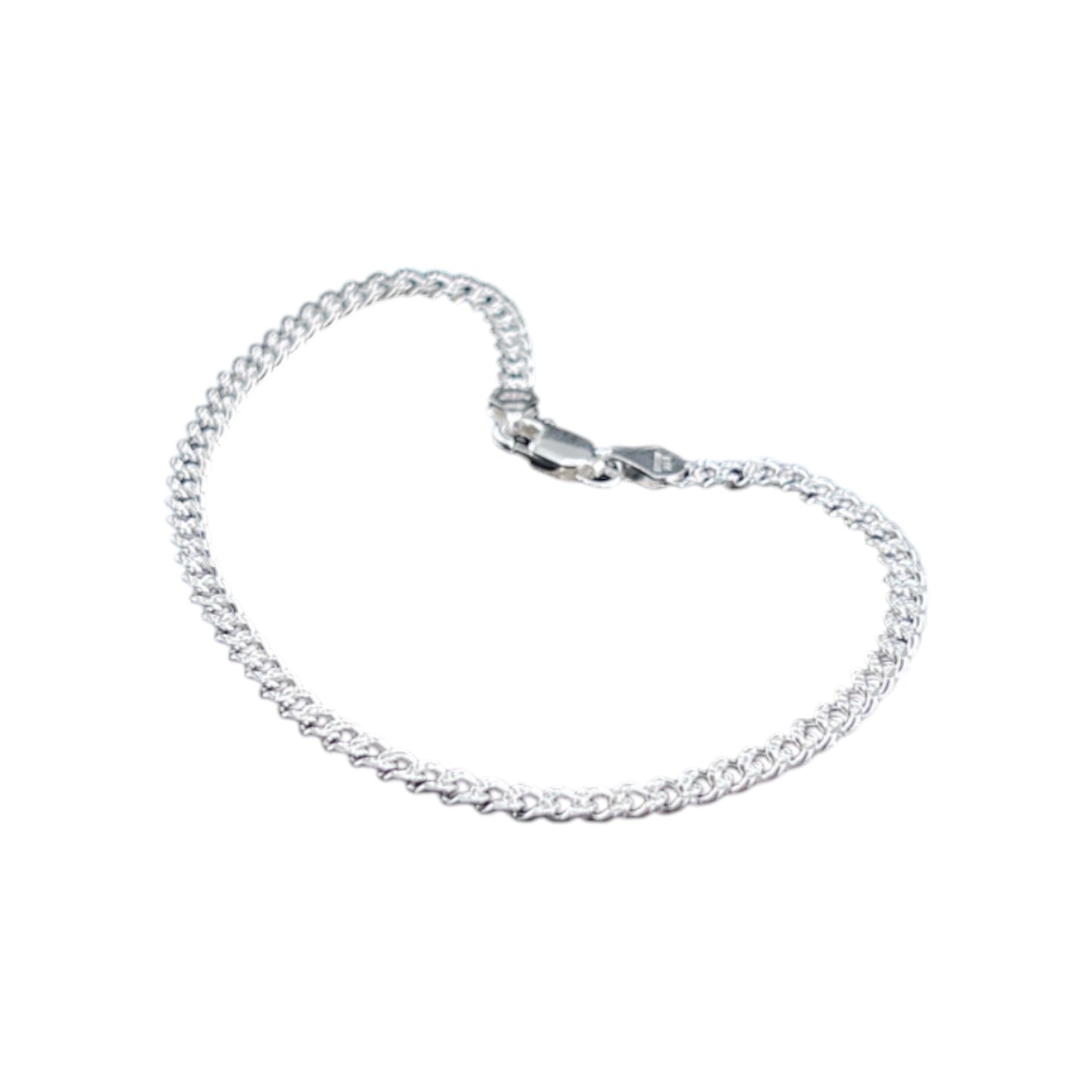925 Sterling Silver Bracelet Chain CUBANA AMERICANA 080 ZEGRINADA