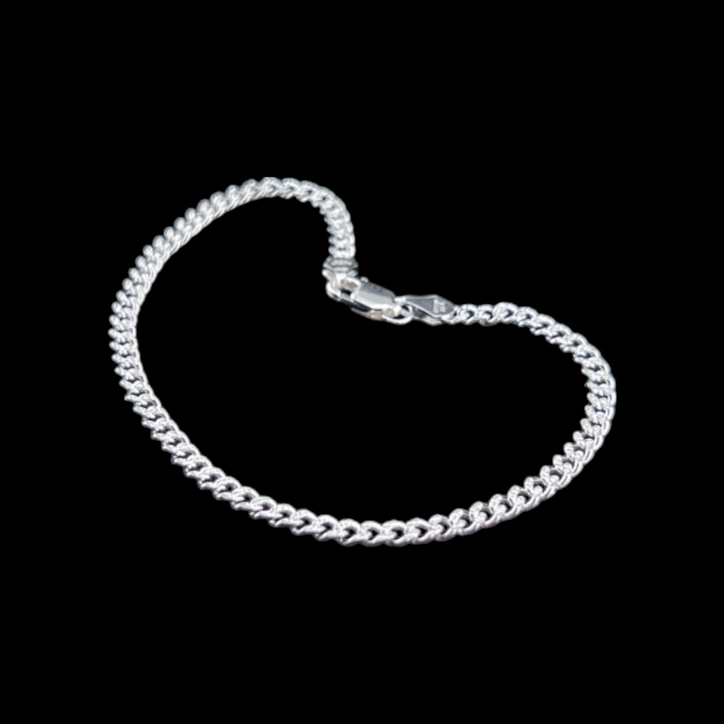 925 Sterling Silver Bracelet Chain CUBANA AMERICANA 080 ZEGRINADA