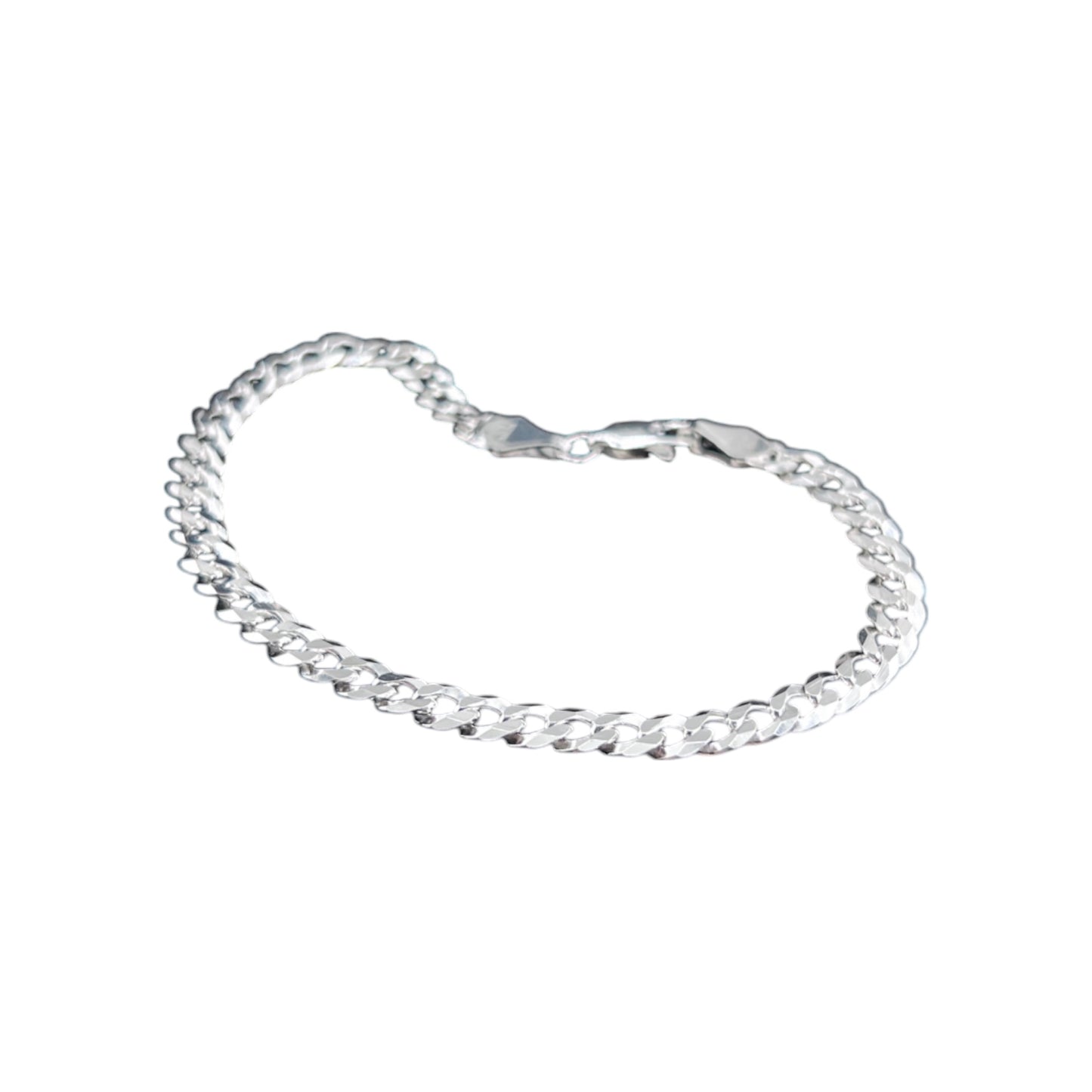 925 Sterling Silver Bracelet Chain CUBANA AMERICANA 120 ZEGRINADA