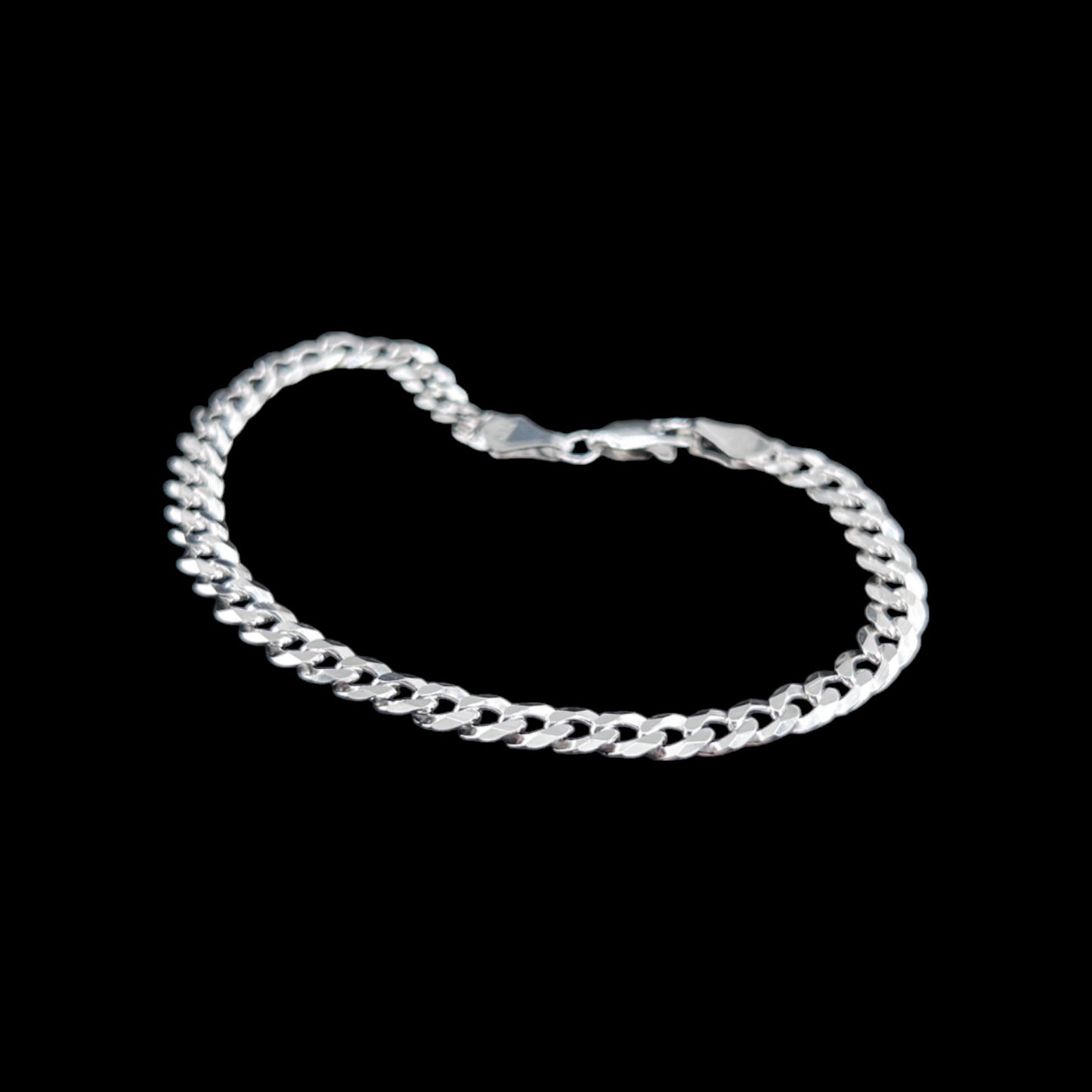 925 Sterling Silver Bracelet Chain CUBANA AMERICANA 120 ZEGRINADA