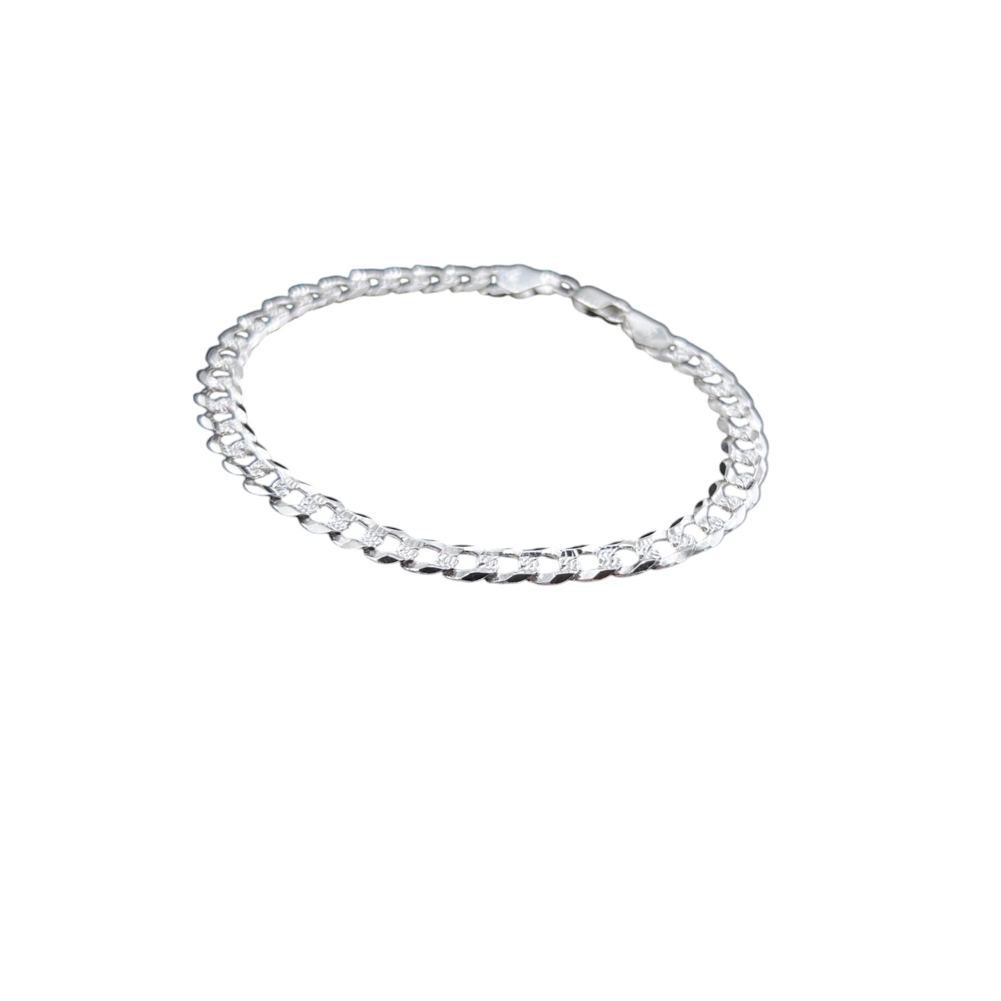 925 Sterling Silver Bracelet Chain CUBANA AMERICANA 150 ZEGRINADA