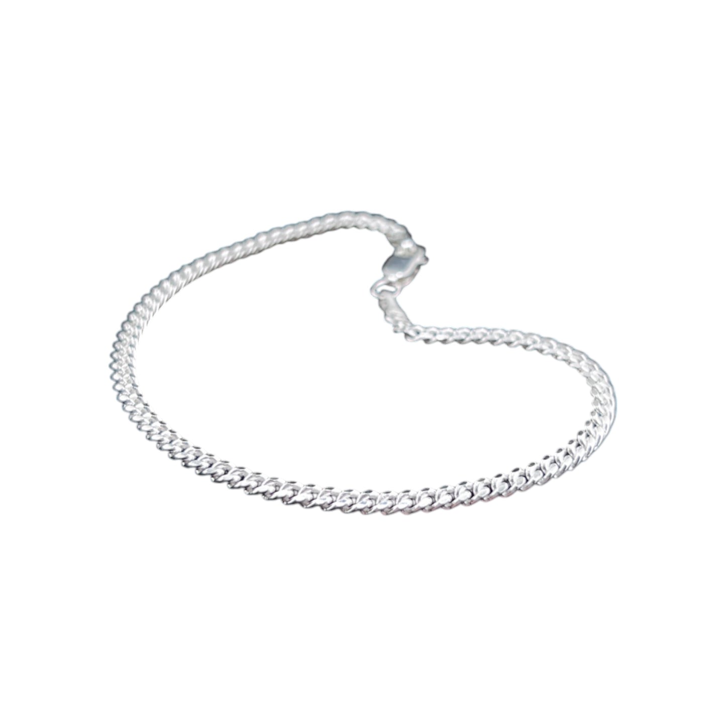 925 Sterling Silver Bracelet Chain CUBANA 085