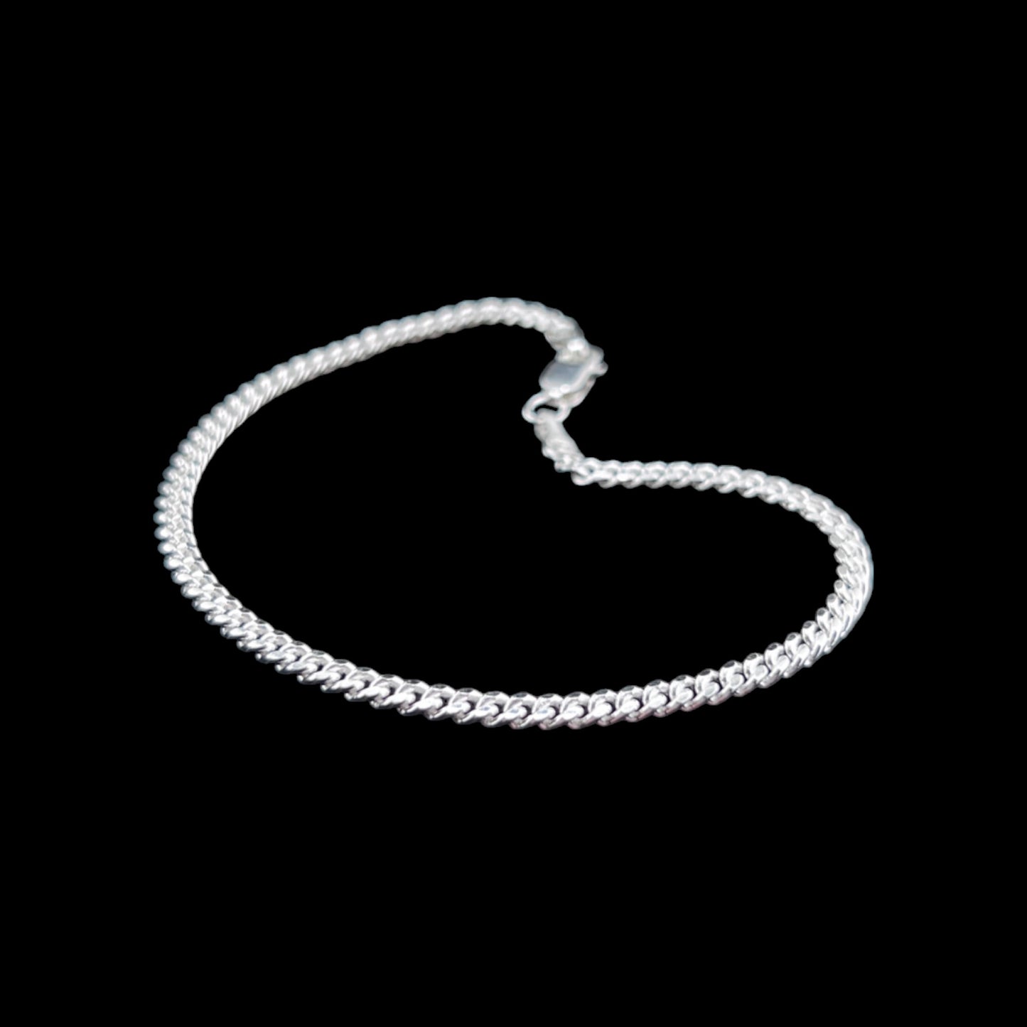 925 Sterling Silver Bracelet Chain CUBANA 085
