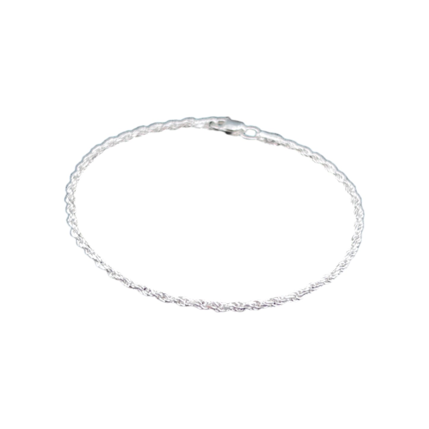 925 Sterling Silver Bracelet Chain CUERDA 040 DIAMANTADA