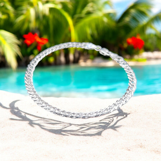 925 Sterling Silver Bracelet Chain DOBLE ROMBO 080
