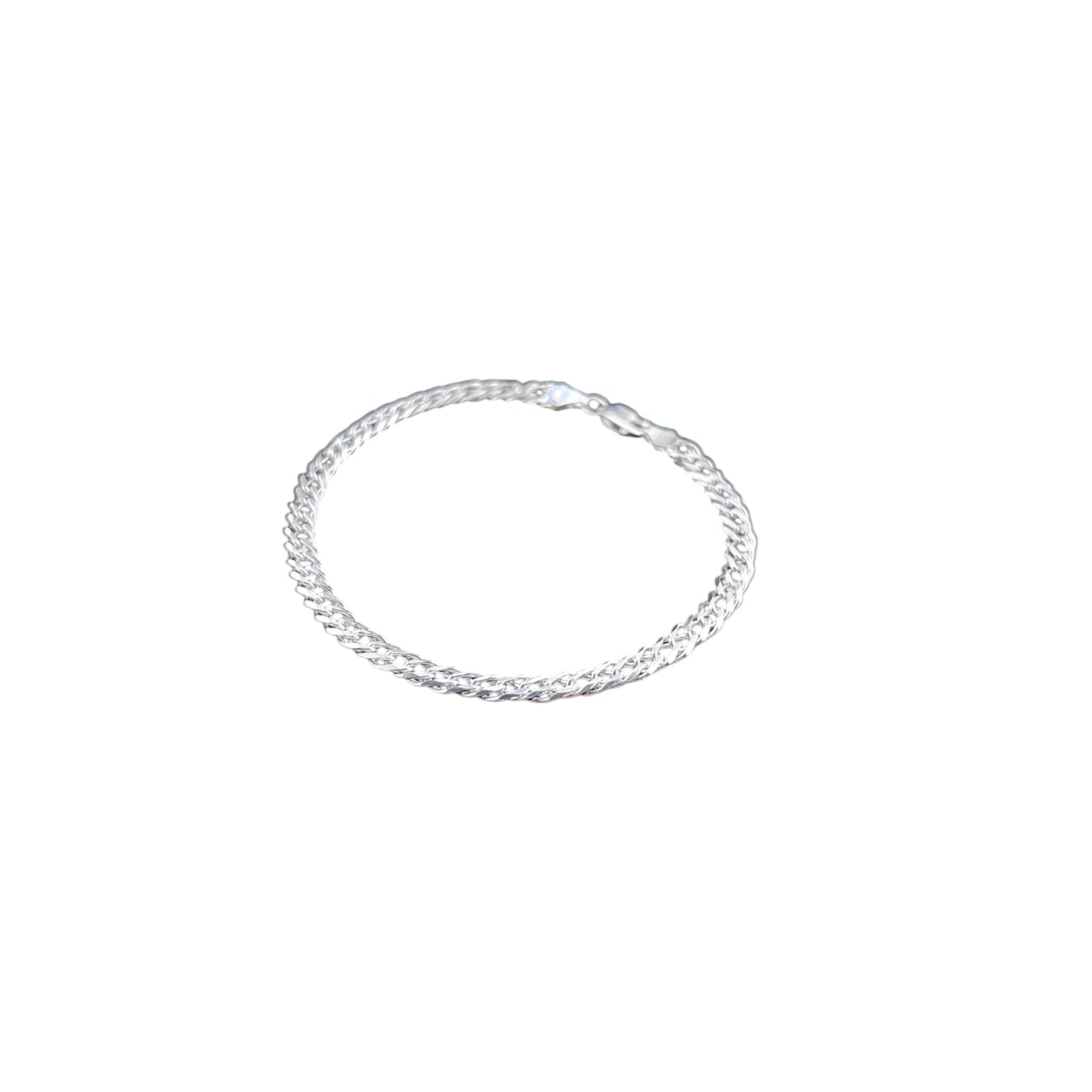 925 Sterling Silver Bracelet Chain DOBLE ROMBO 080