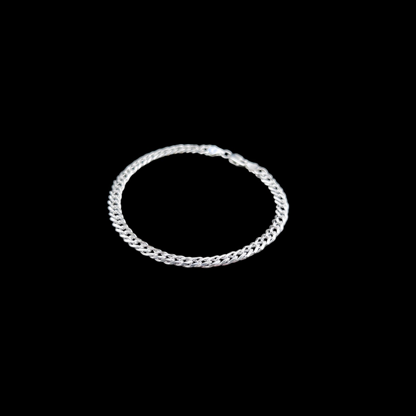 925 Sterling Silver Bracelet Chain DOBLE ROMBO 080