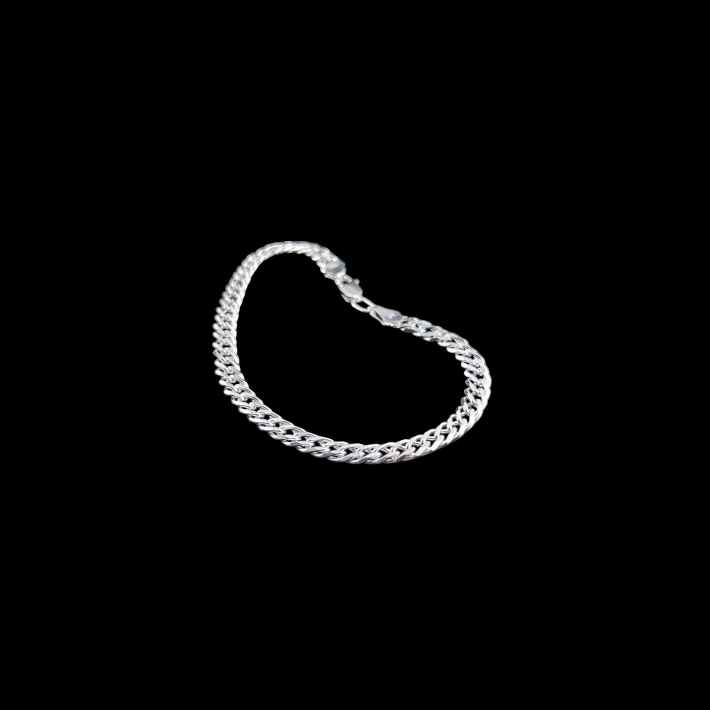 925 Sterling Silver Bracelet Chain DOBLE ROMBO 100 ZEGRINADO