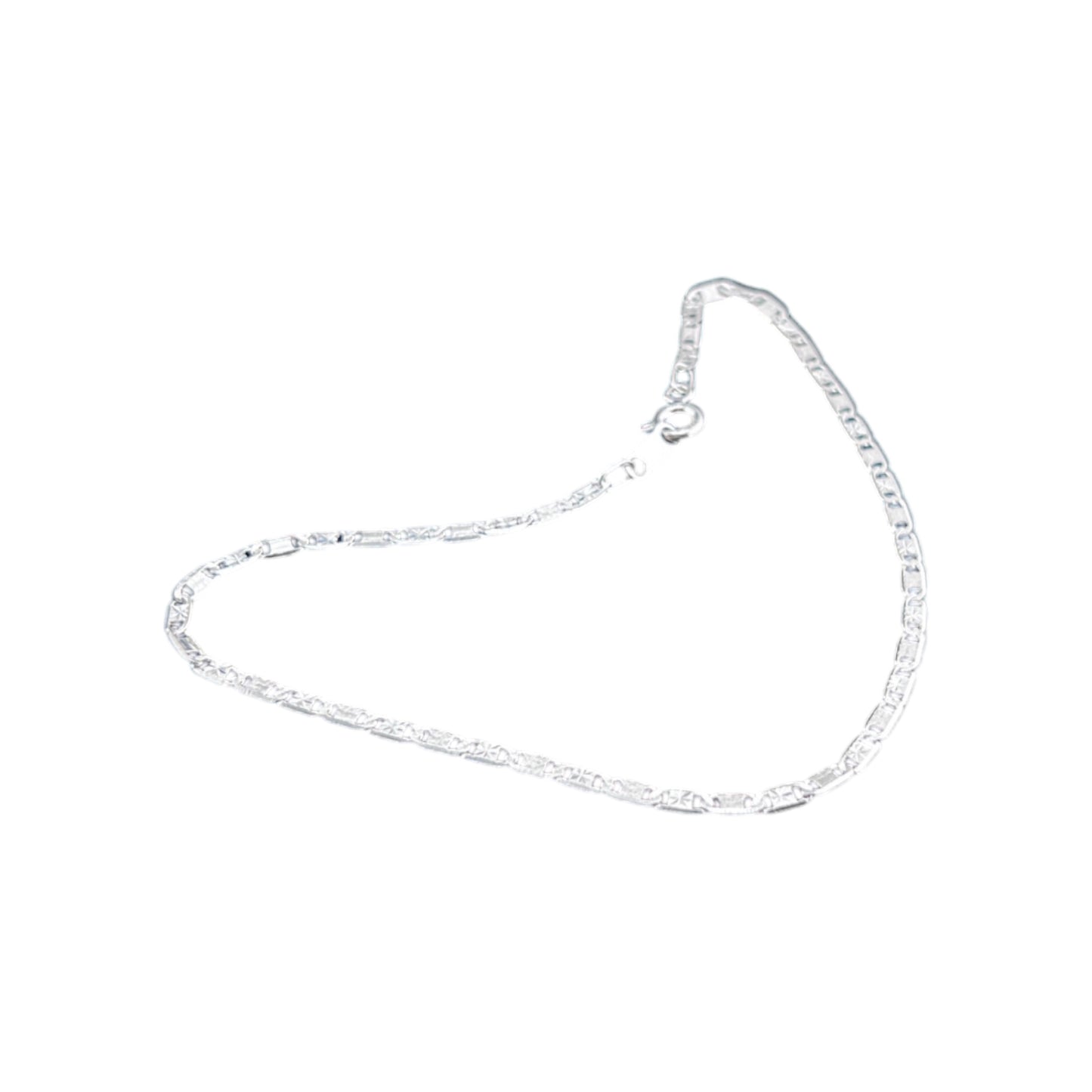 925 Sterling Silver Bracelet Chain ESPEJO 050 1X1 ASTERISCO SATINADA