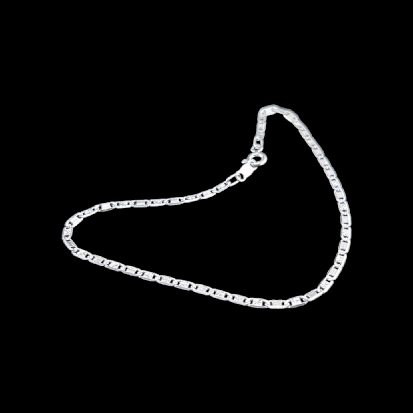 925 Sterling Silver Bracelet Chain ESPEJO 050 1X1 ASTERISCO SATINADA