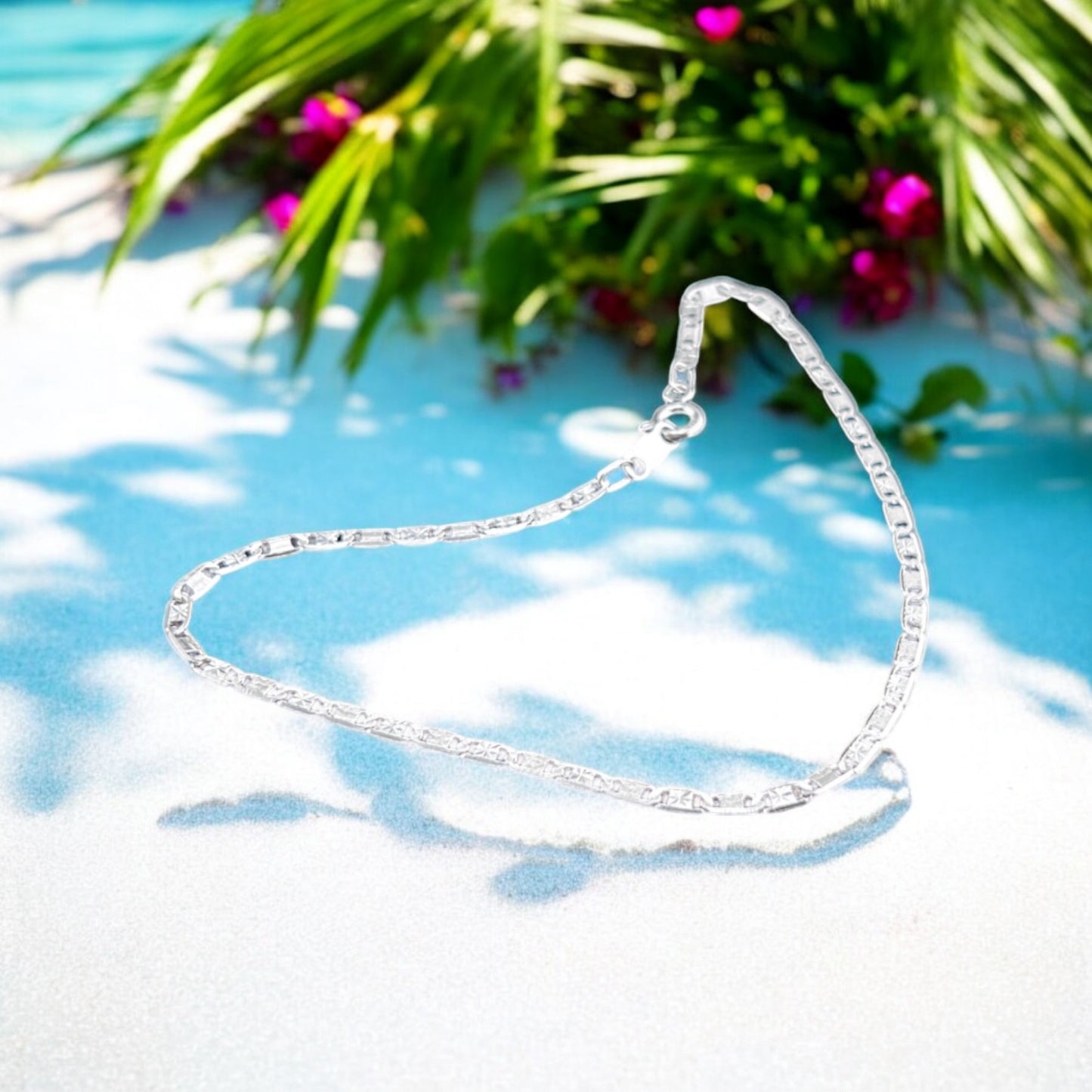 925 Sterling Silver Bracelet Chain ESPEJO 050 1X1 ASTERISCO SATINADA
