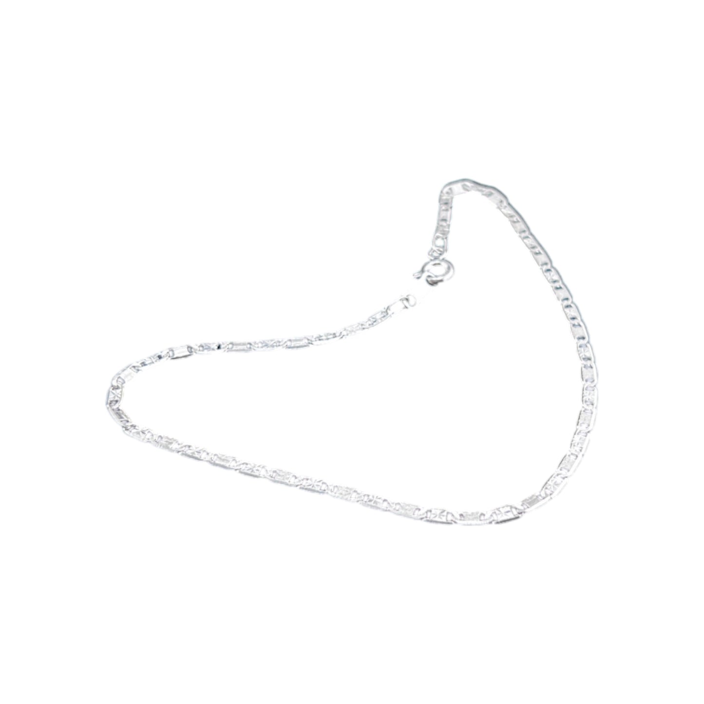 925 Sterling Silver Bracelet Chain ESPEJO 050 1X1 ASTERISCO SATINADA