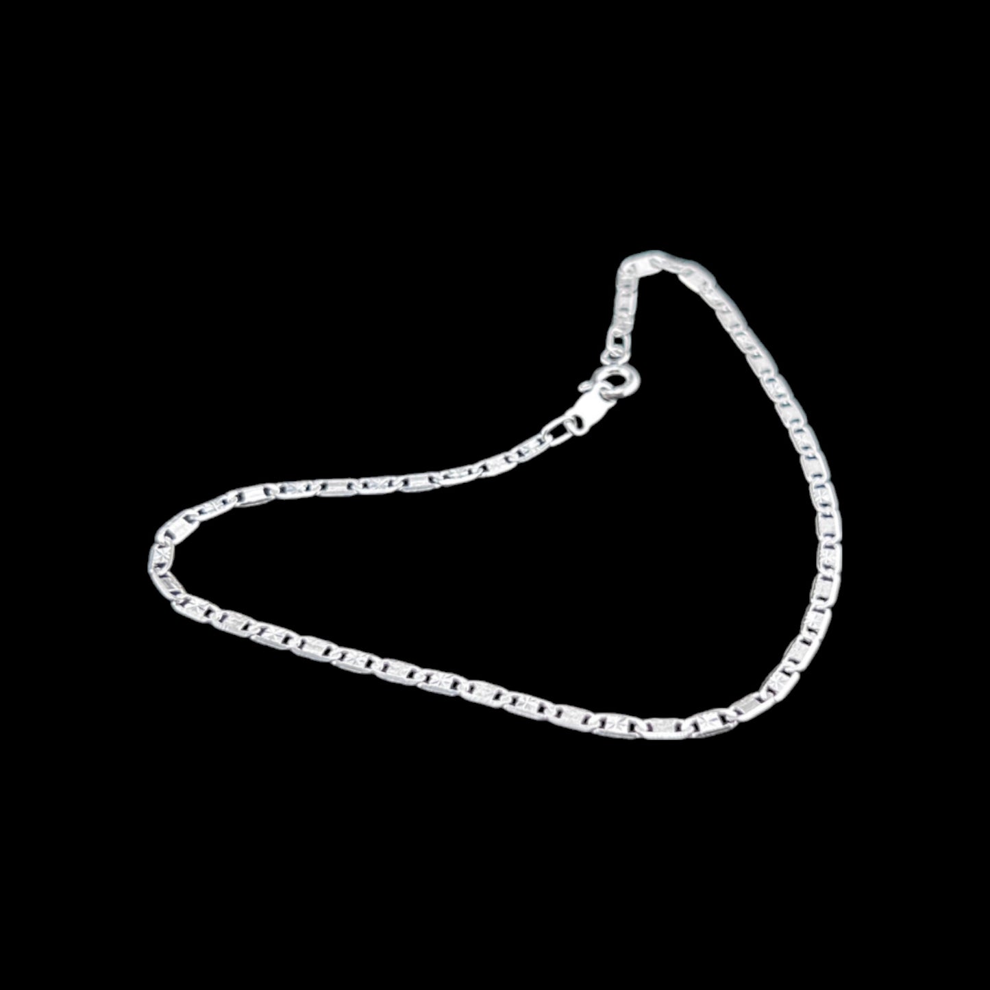 925 Sterling Silver Bracelet Chain ESPEJO 050 1X1 ASTERISCO SATINADA