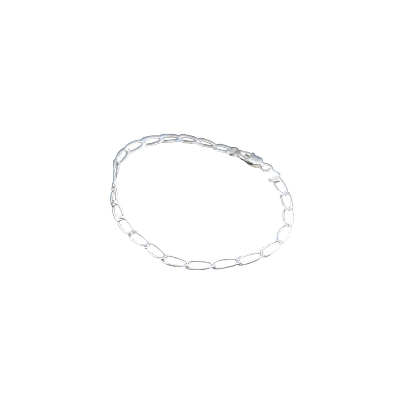 925 Sterling Silver Bracelet Chain FIGARO 080 0X1