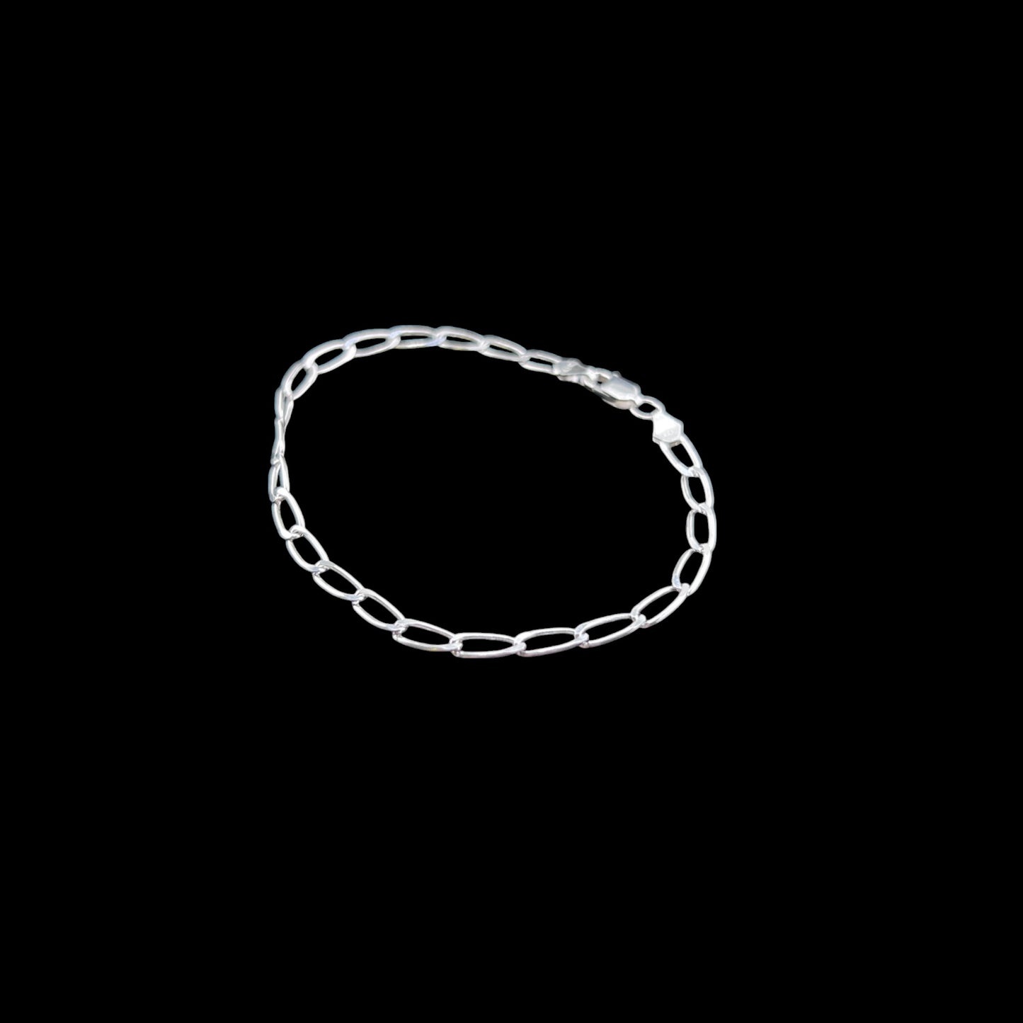 925 Sterling Silver Bracelet Chain FIGARO 080 0X1