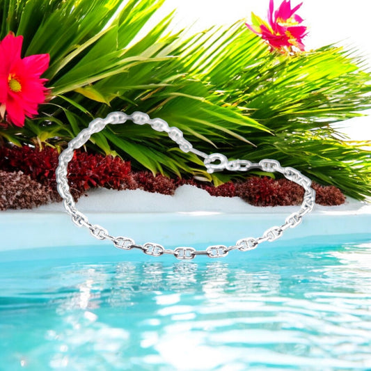 925 Sterling Silver Ankle Bracelet Chain GUCCI