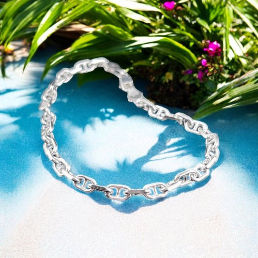 925 Sterling Silver Bracelet Chain GUCCI ANCLA 120