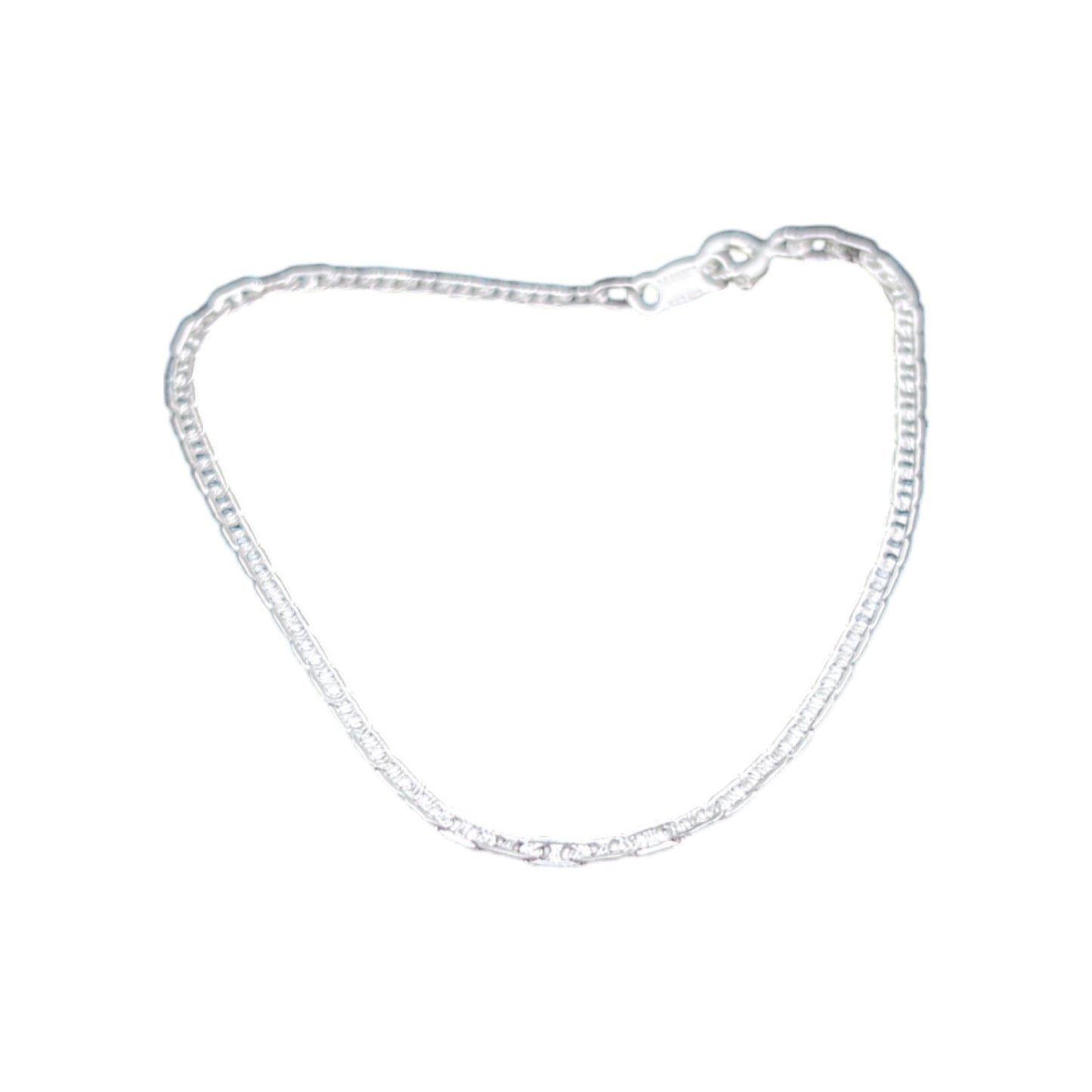 925 Sterling Silver Bracelet Chain GUCCI ANCLA 050 MARTILLADA