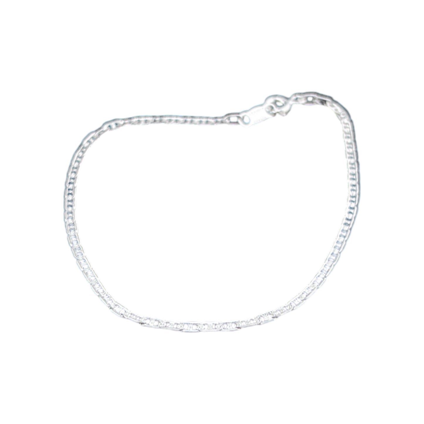 925 Sterling Silver Bracelet Chain GUCCI ANCLA 050 MARTILLADA
