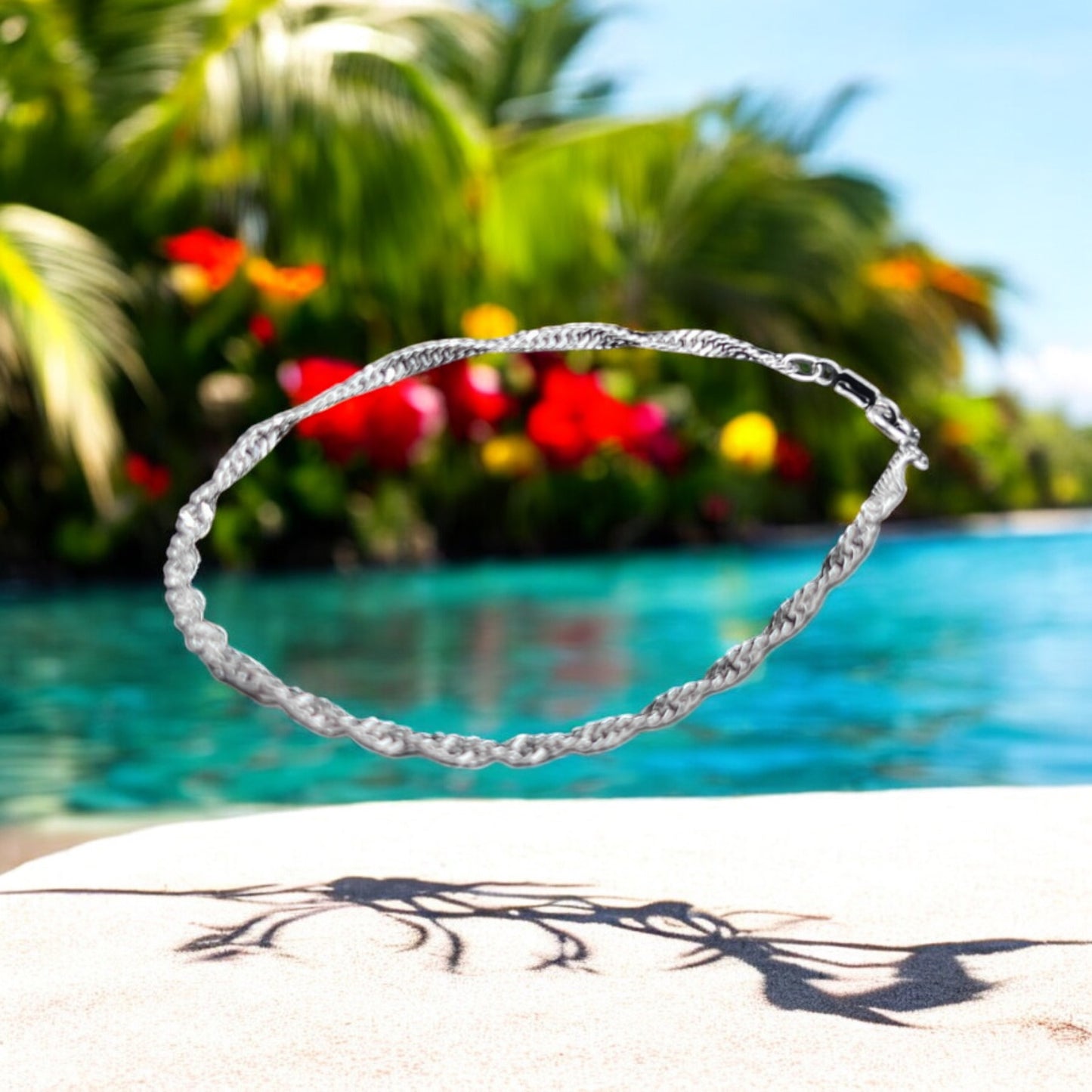 925 Sterling Silver Bracelet Chain SINGAPUR 040
