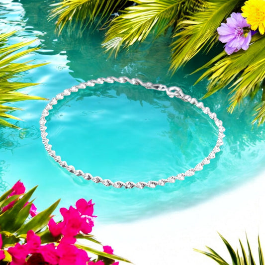 925 Sterling Silver Bracelet Chain SUPER SINGAPUR 030