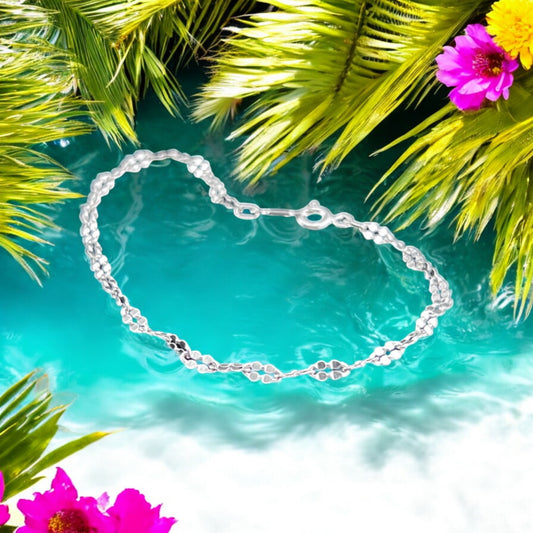 925 Sterling Silver Bracelet Chain TREBOL 050