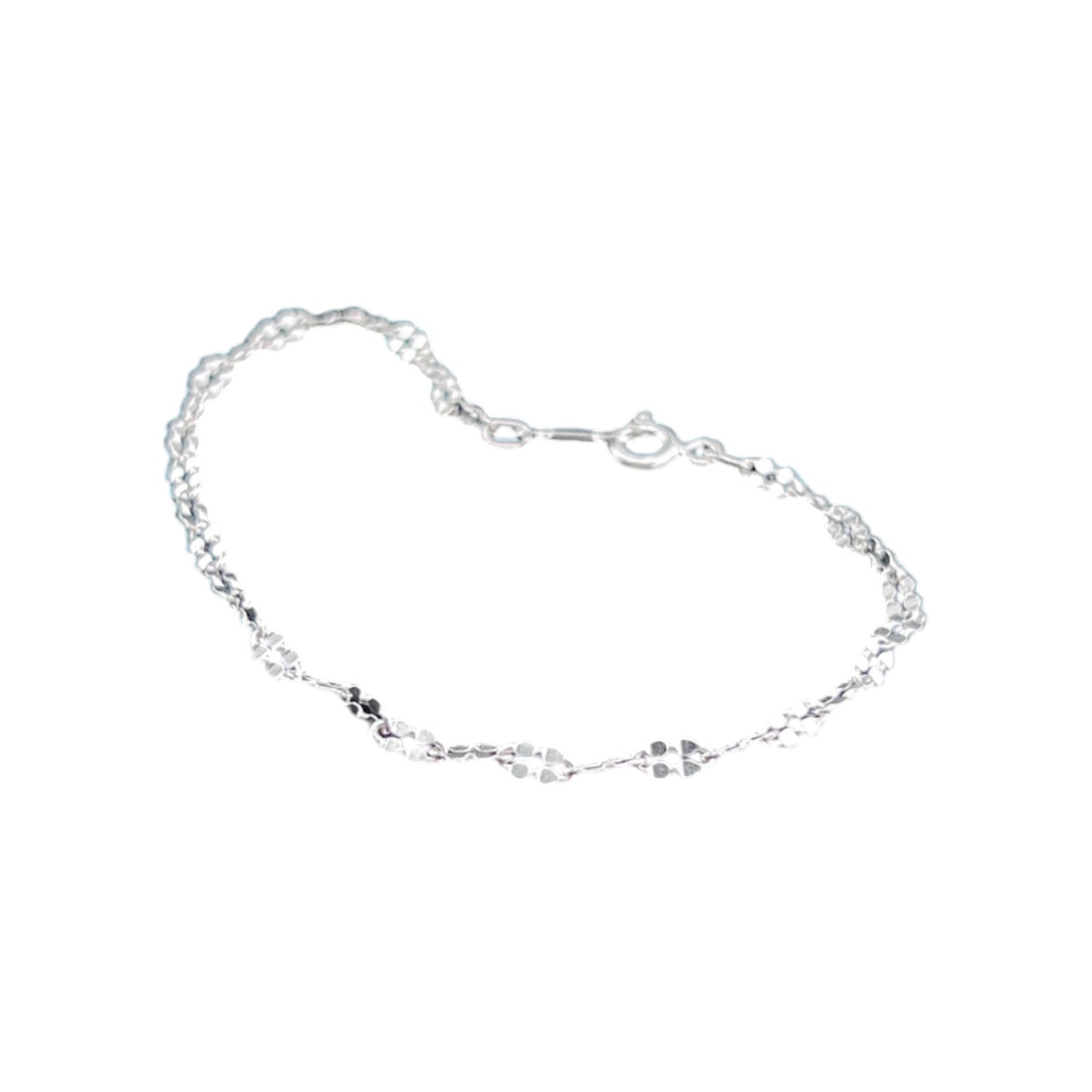 925 Sterling Silver Bracelet Chain TREBOL 050