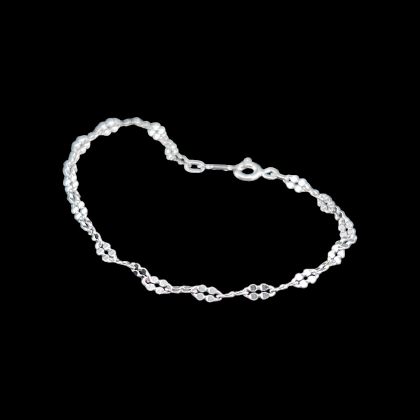 925 Sterling Silver Bracelet Chain TREBOL 050