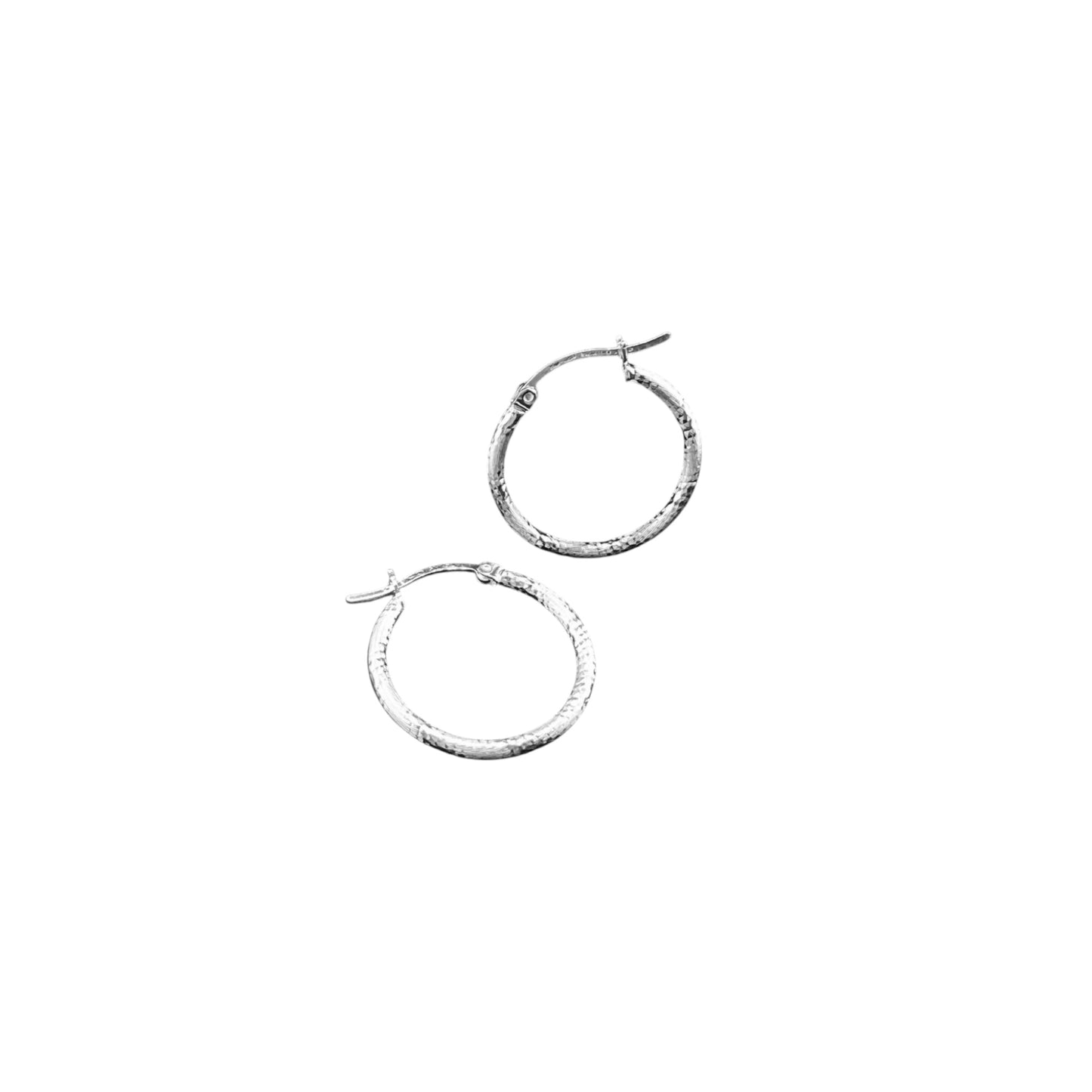 925 HOOP Silver Earrings Diamond Cut AD200CD
