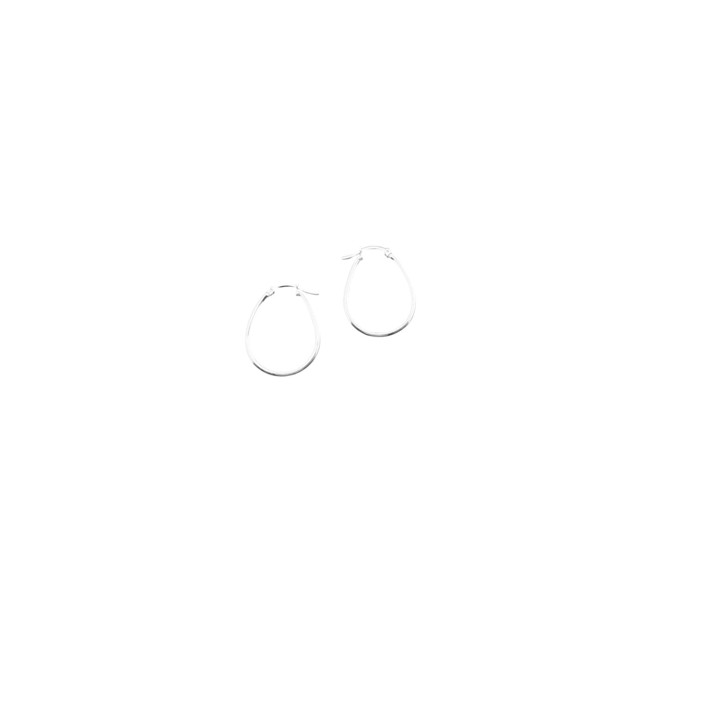 925 HOOP Eliptical Silver Earrings  AL035GT