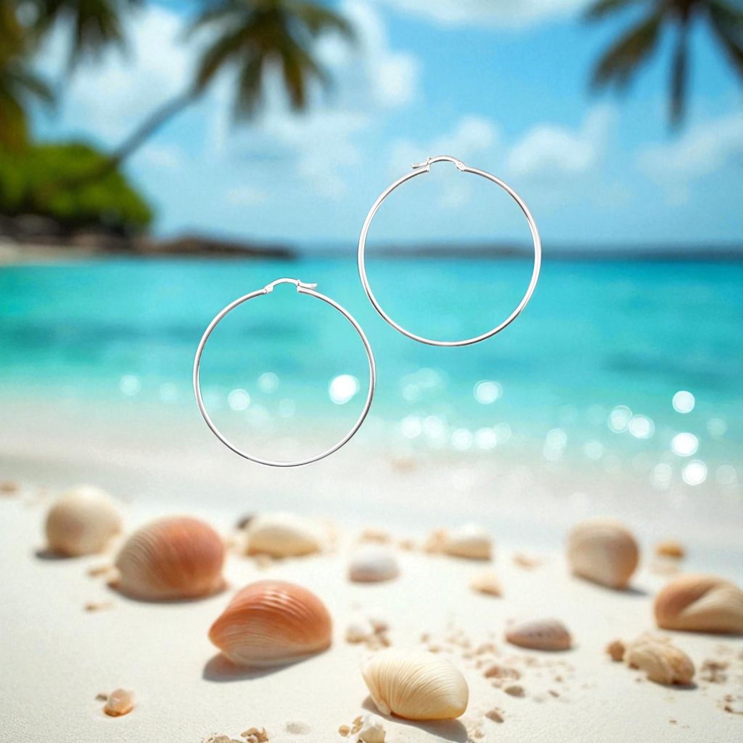 925 HOOP  Silver Earrings  AL035