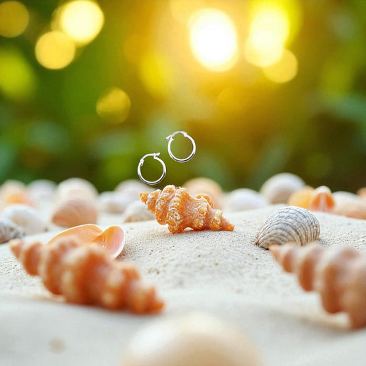 925 HOOP Silver Earrings  AL038