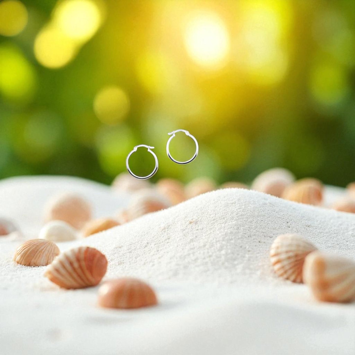 925 HOOP Silver Earrings  AL038
