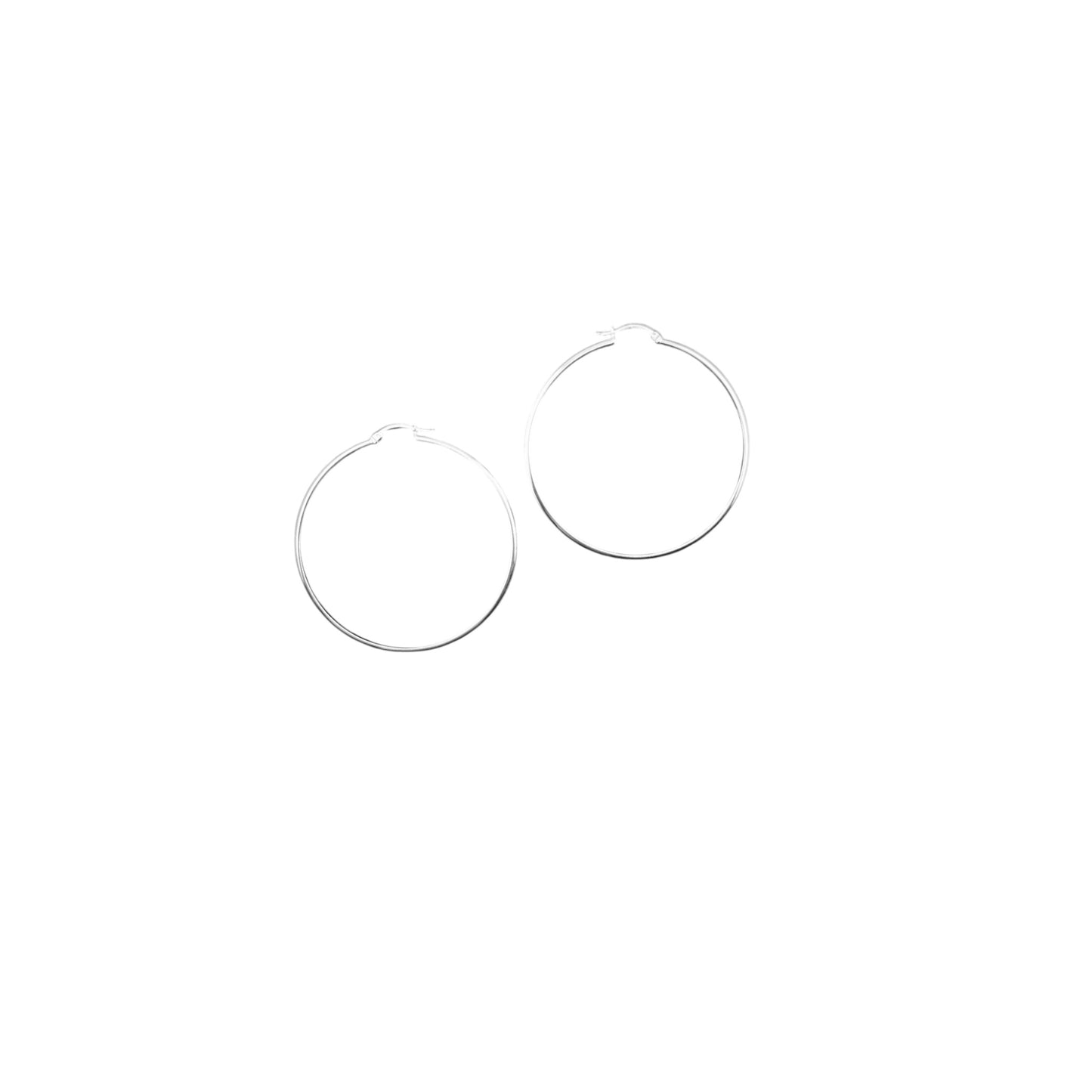 925 HOOP Silver Earrings  AL038