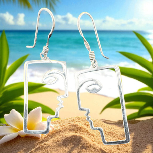 Cara Cuadrada drop earrings