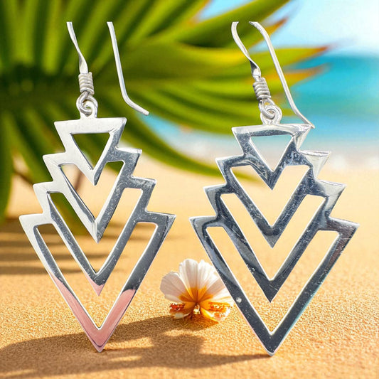 Triangulo Multi drop earrings